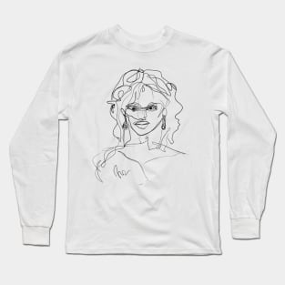 Sketch Portrait Long Sleeve T-Shirt